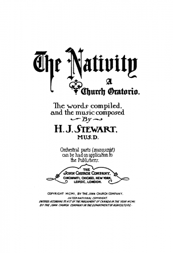Stewart - The Nativity - Vocal Score - Score
