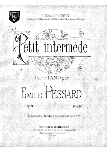 Pessard - Petit Intermède - Score