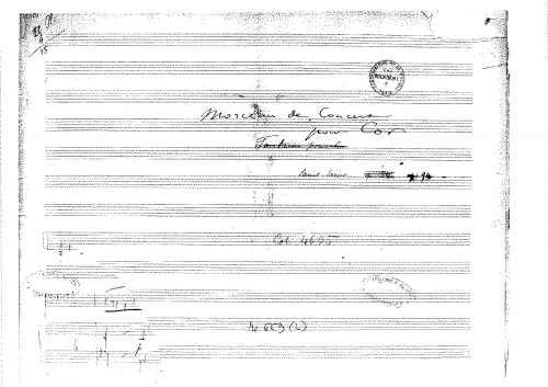 Saint-Saëns - Morceau de Concert - For Horn and Piano (Composer) - Score