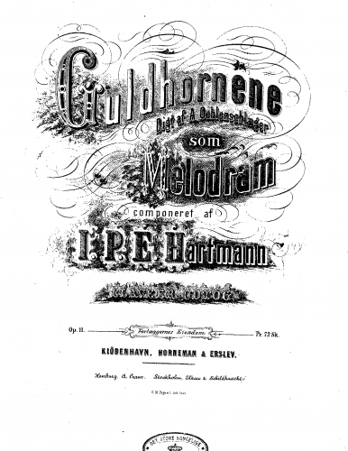 Hartmann - Guldhornene - Vocal Score - Score