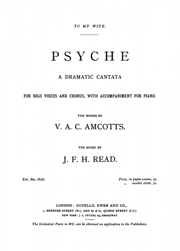 Read - Psyche - Vocal Score - Score