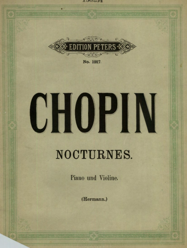 Chopin - Compositionen für Pianoforte und Violine - Scores and Parts Nocturnes
