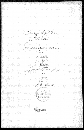 Erlebach - Ich will ihnen einen einigen Hirten erwecken - Score