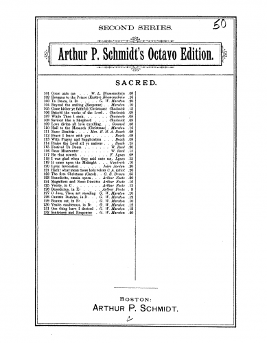 Marston - Sentences and Responses - Score