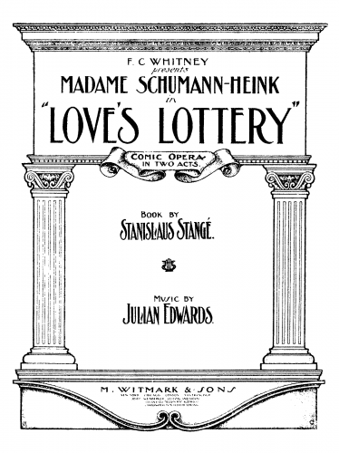 Edwards - Love's Lottery - Vocal Score - Score