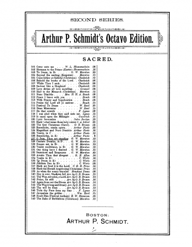 Marston - O Jesu, Thou art standing - Score