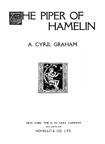 Graham - The Piper of Hamelin - Vocal Score - Score