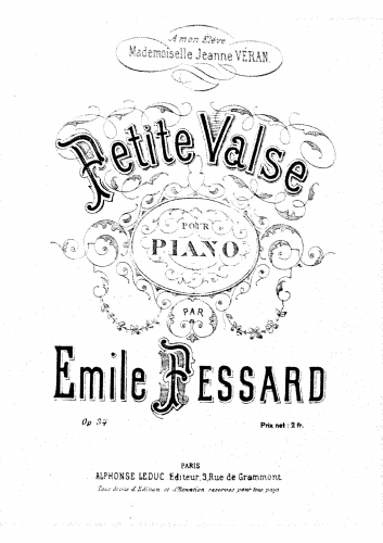 Pessard - Petite Valse - Score