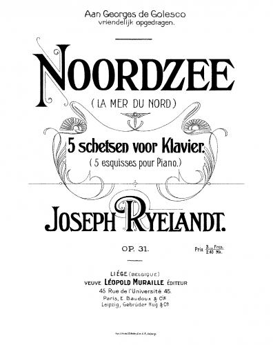 Ryelandt - Noordzee - Score