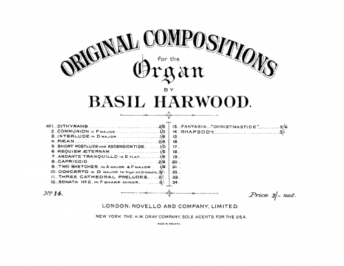 Harwood - Rhapsody, Op. 38 - Score