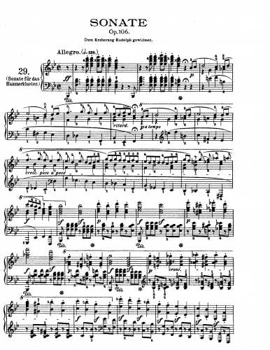 Beethoven - Piano Sonata No. 29 - Score
