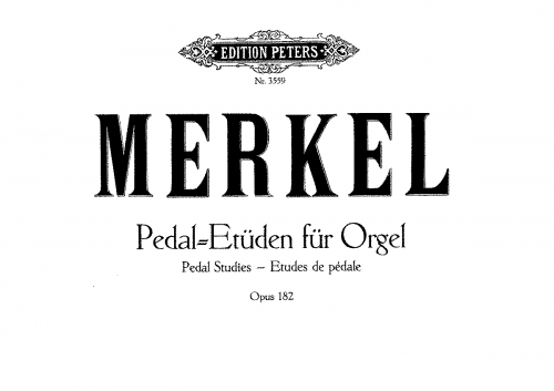 Merkel - Pedal studies - Score