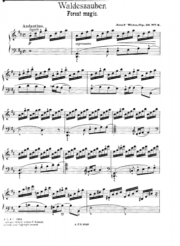 Weiss - Waldeszauber - Score