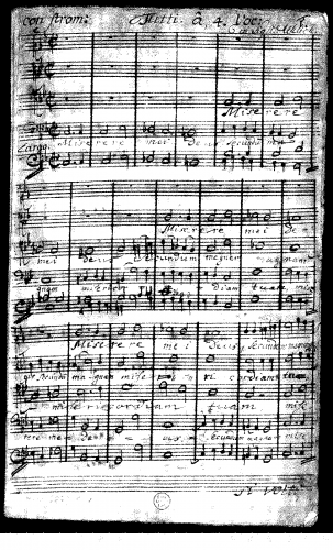Uhlich - Miserere in C minor - Score