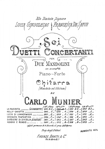 Munier - Nelly gavotta - For 2 Mandolins and Piano (Composer) - Mandolin 1