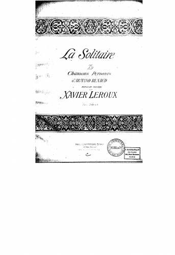Leroux - Le solitaire - Score