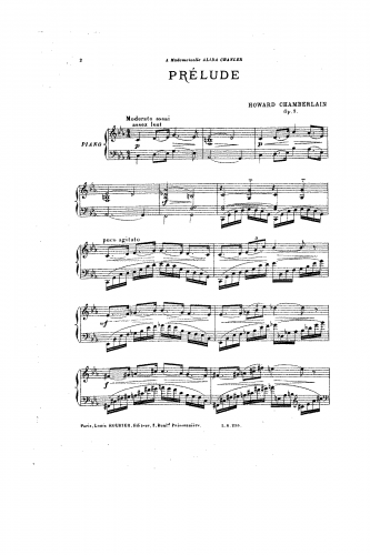 Chamberlain - Prélude n°1 - Score