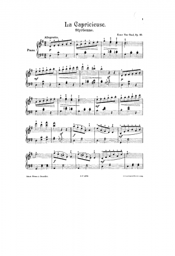 Gael - La capricieuse, Op. 80 - Score