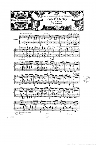 Cavallo - Fandango, Op. 49 - Score