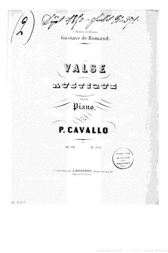 Cavallo - Valse rustique, Op. 24 - Score