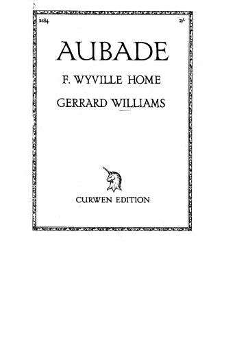Williams - Aubade - Score