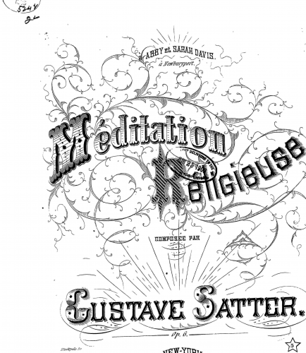 Satter - Meditation Religeuse - Score