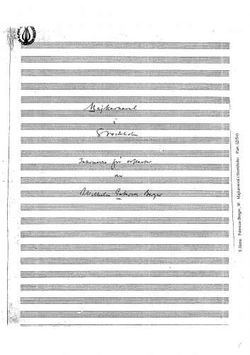 Peterson-Berger - Majkarneval i Stockholm - Score