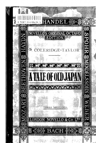 Coleridge-Taylor - A Tale of Old Japan - Vocal Score - Score