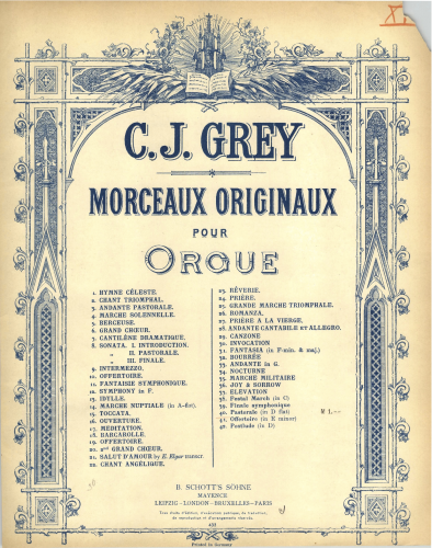 Grey - Cantilène dramatique - Score