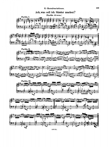 Bach - Ach, was soll ich Sünder machen - Score
