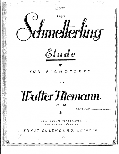 Niemann - Butterfly, Op. 82 - Score