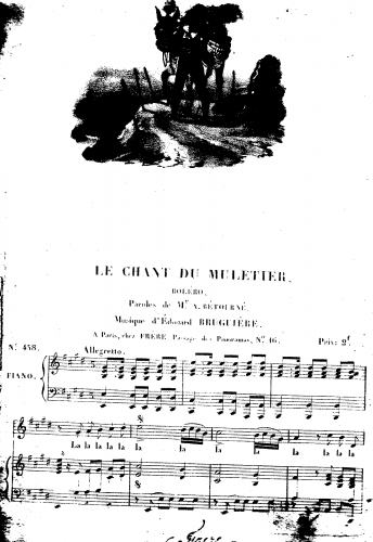 Bruguière - Le Chant du Muletier - Score