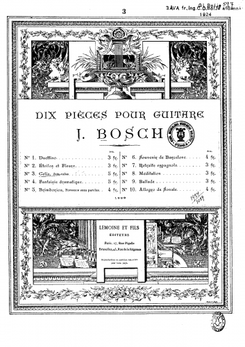Bosch - Celia, Jota-Valse, Op. 13 - Score