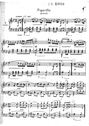 Alberdi - 6 Piano Pieces - Score