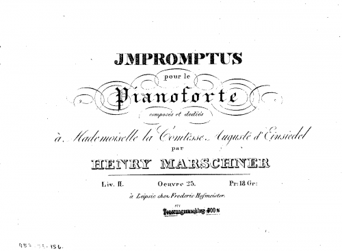 Marschner - 12 Impromptus - Complete Book II = Op. 23 (Nos. 7-12)