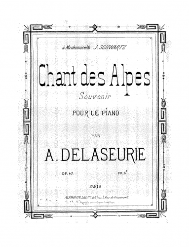 Girard-Leduc - Chant des Alpes - Score