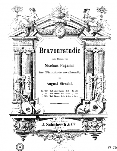 Stradal - Bravourstudie nach Themen von Nicolaus Paganini - Score