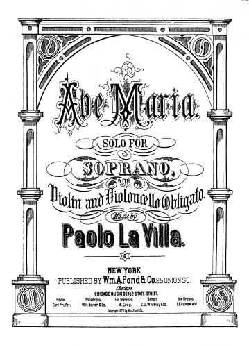 La Villa - Ave Maria - Score