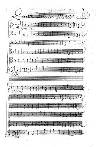 Lalande - Quam Dilecta Tabernacula Tua - Score