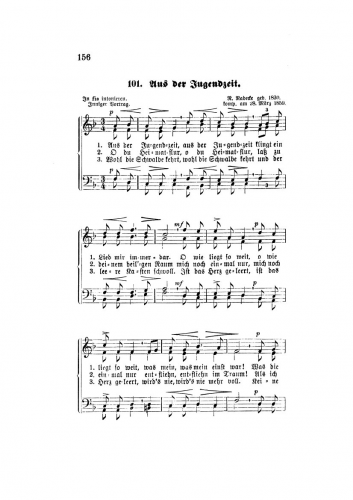 Radecke - 2 Gedichte im Volkston, Op. 22 - No. 1. Aus der Jugendzeit For Male Chorus (Wiltberger) - Score