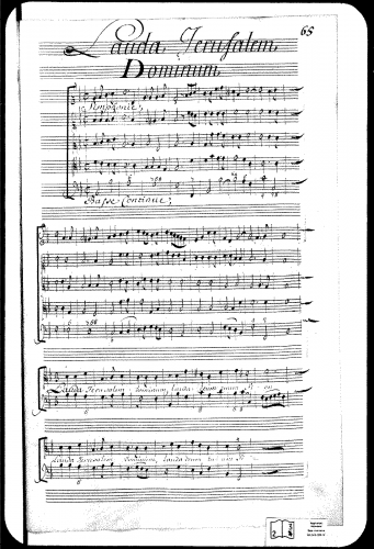 Lalande - Lauda Jerusalem Dominum, grand motet - Score