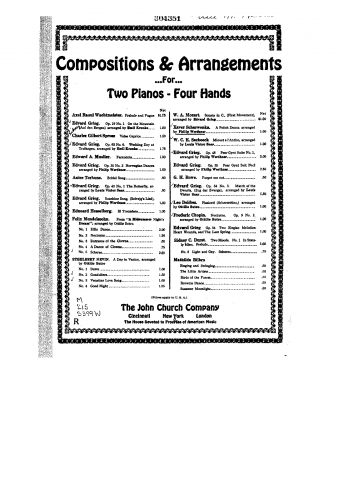 Scharwenka - Polish National Dances, Op. 3 - No. 1 in E-flat minor For 2 Pianos 4 hands (Werthner) - Score