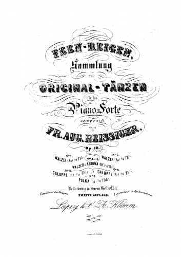 Reissiger - Feen-Reigen, Op. 18 - Score