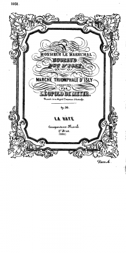 Meyer - Marche triomphale d'Isly - Score