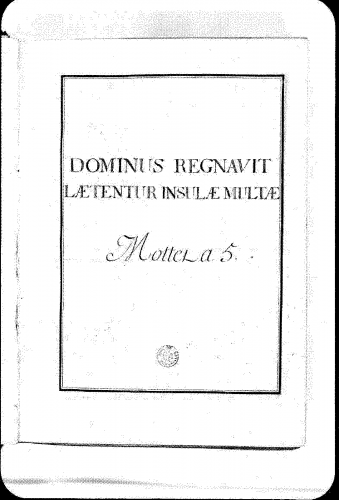 Lalande - Dominus regnavit, grand motet - Score