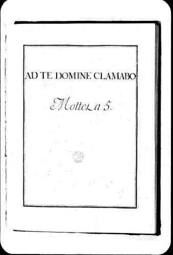 Lalande - Ad te Domino clamabo, Grand motet - Score