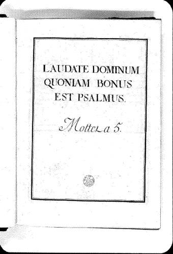 Lalande - Laudate Dominum quoniam bonus est psalmus - Compete score