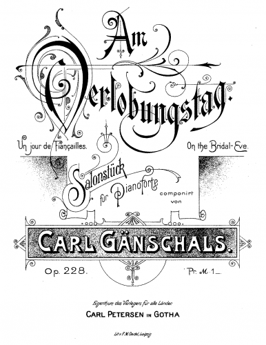 Gänschals - Am Verlobunstag, Op. 228 - Score