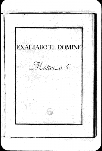 Lalande - Exaltabo te, grand motet - Score