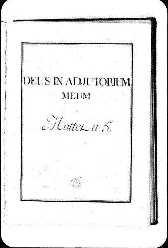 Lalande - Deus in adjutorium meum, Grand motet - Score